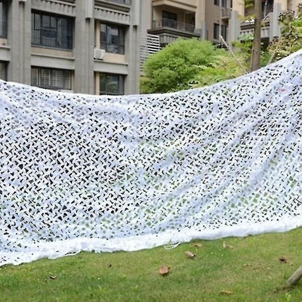 3 x 4 m kamouflage nät, vitt skogsnät, jaktnät