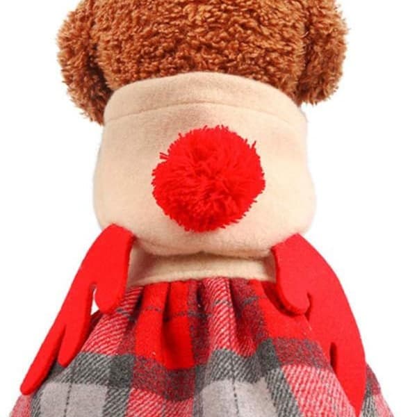 Jul husdjur hund tomte kostym kläder för vinter varm KLB