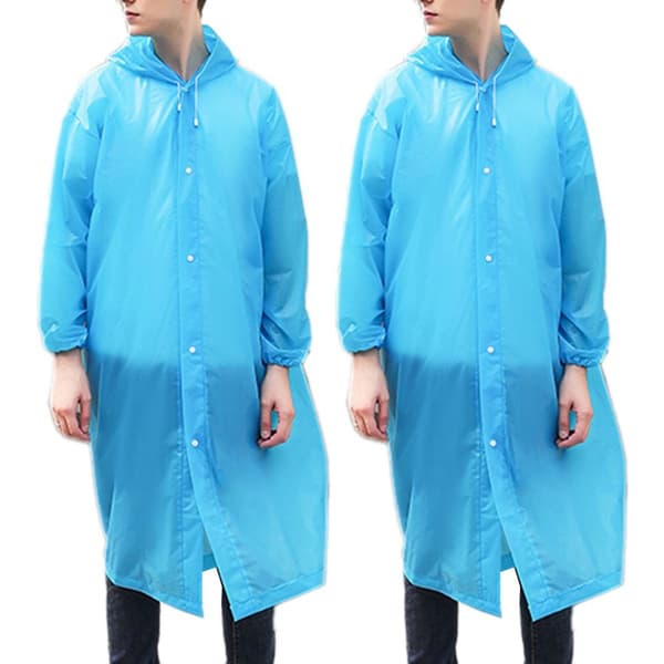 Sæt Udendørs Vandreture Onesie Regnfrakke Engangs EVA Blå KLB