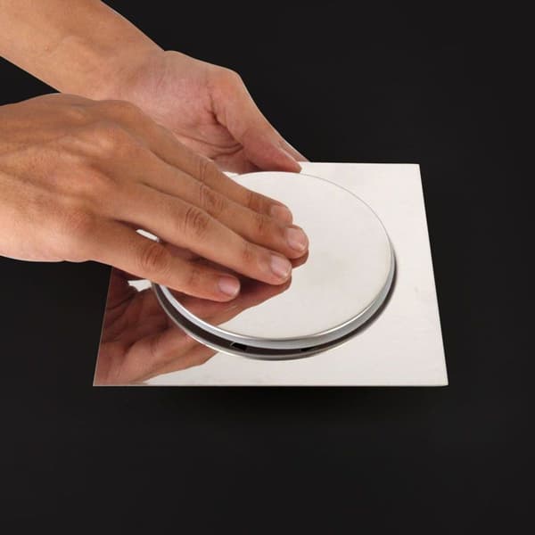 10x10 cm rund afløb i rustfrit stål til gulv, badeværelse, bruser, afløbsrist, toilet