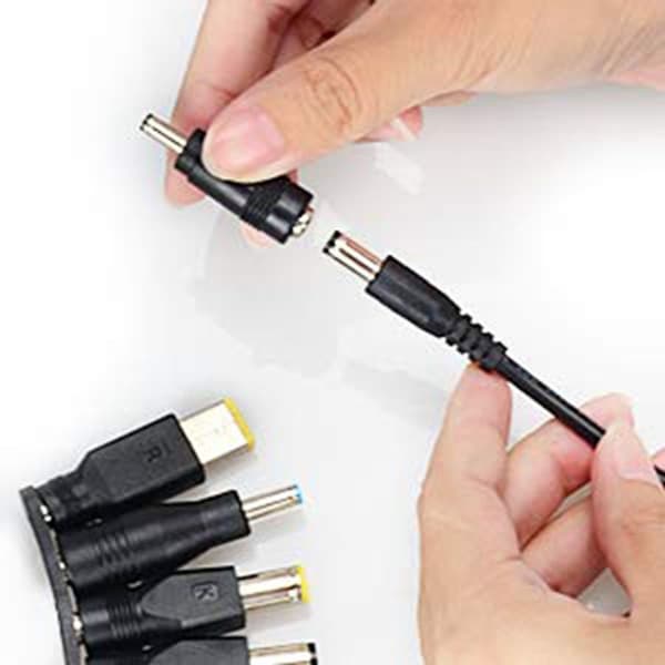 Universell DC-strømadapter, pakke med 34 DC-adaptere 5,5x2,1mm DC-fatningskontakt
