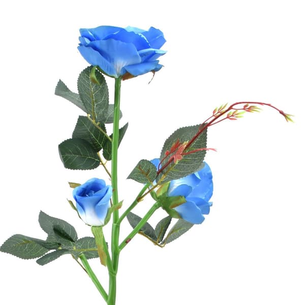 Solcelled LED-lampe Kunstig Roseblomst Gulvlampe Innfelt Lys KLB