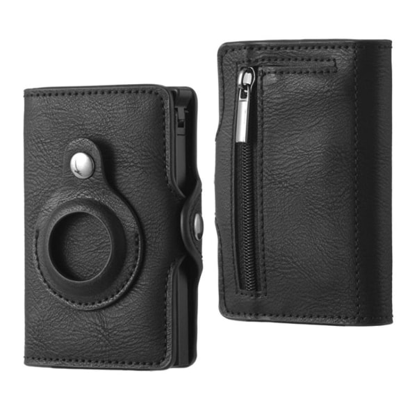 FY2108 Tracker plånbok metallkorthållare för Air Tag-Vintage (svart)