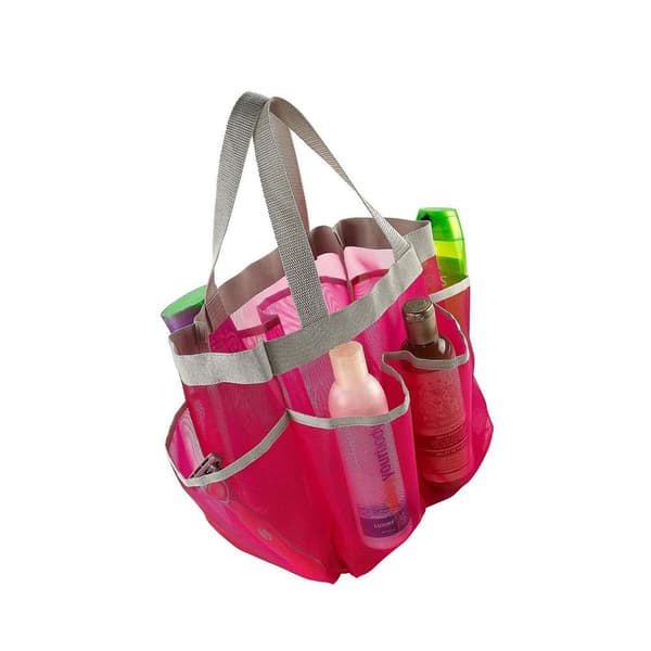 Tasku Suihku Caddy Tote, Mesh, Pink