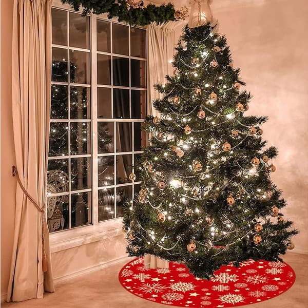 Julklappsjulgran kjol, rustik heminredning, nyårsstil 4