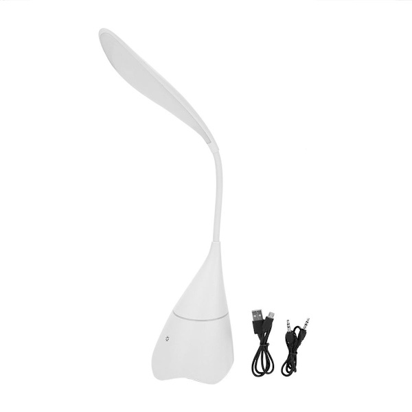 LED-skrivebordslampe med trådløs Bluetooth-højttaler og USB-opladningsfunktion KLB