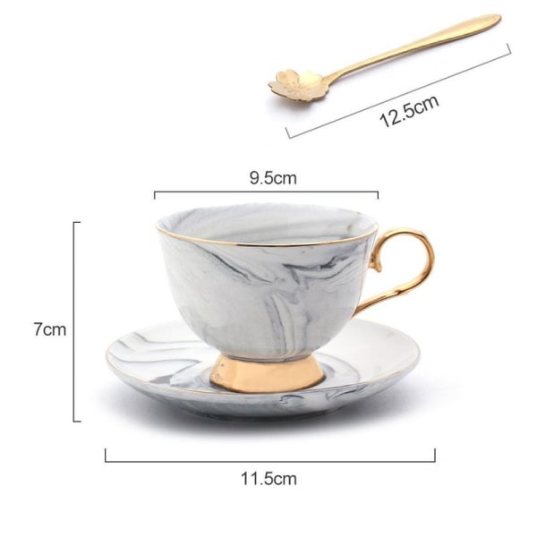 Kaffe kop med underkop, 210 ml, mokka kop, koncentreret kaffe