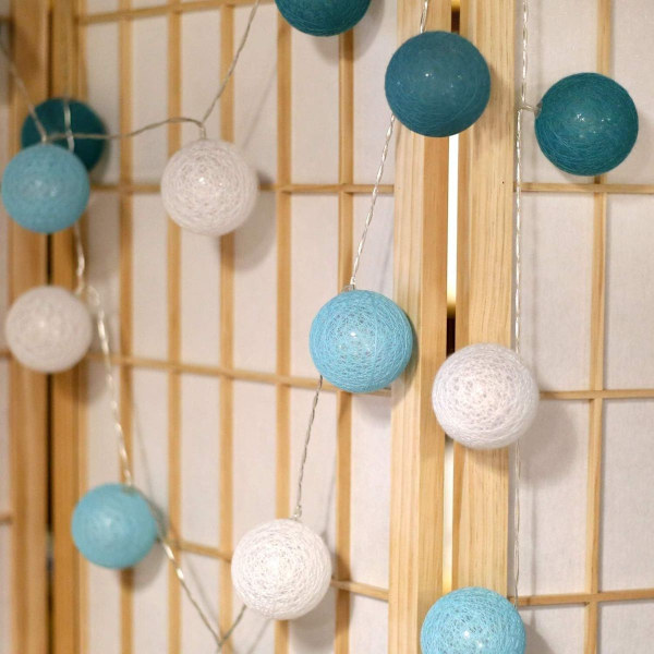 Bomullsboll Ljuskedja - 3.1M 20st LED Ljuskedja-Bärbar KLB