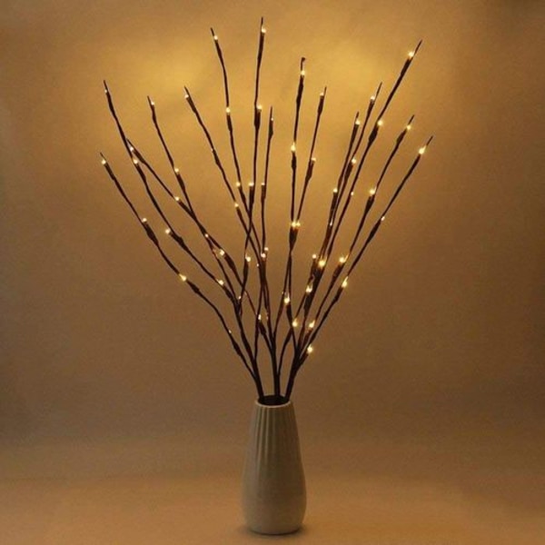 Lysgrene / Dekorative grene brune med 20 LED