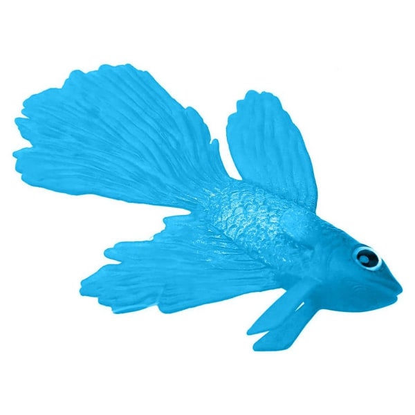Kunstig fisk silikon fisk silikon gullfisk Betta Blå KLB