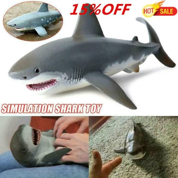 Lifelike Shark Toy Realistic Motion Simulation Animal Model Toy Kids KLB