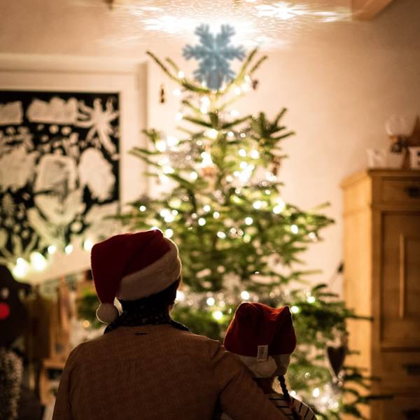 Tähtijoulukuusi, LED-projektori lamppu lumihiutale puun koristeet/joulukuusen latva/valo joulukoristeeseen hopea