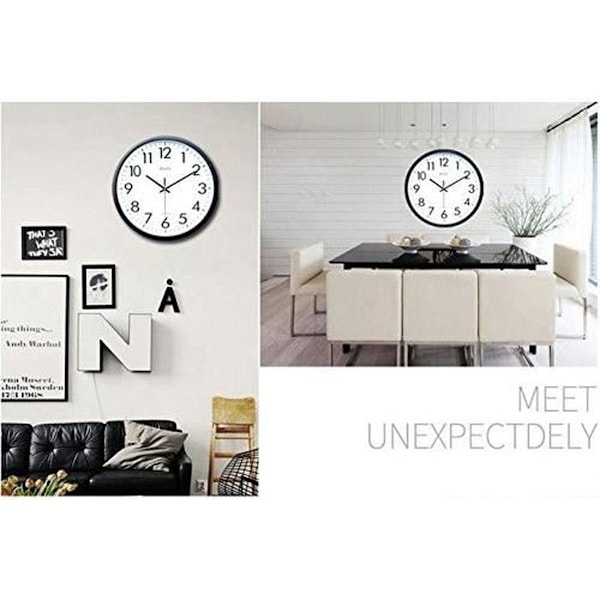 Modern väggklocka Tidlös design med cirkulär ultratransparent urtavla Sup