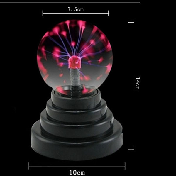 3 tommers magisk plasmaball-lampe berøringsfølsom plasmaball KLB