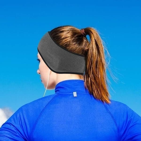 Hodebånd Vinter Hodebånd Hodebånd Sport Turban Svart + Grå KLB