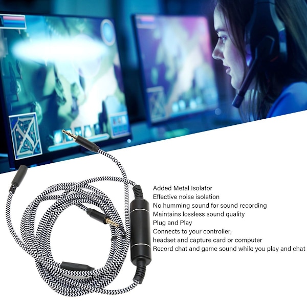 Chat Link Pro Kabel - Støjsvagt, tabsfrit chatadapterkabel KLB