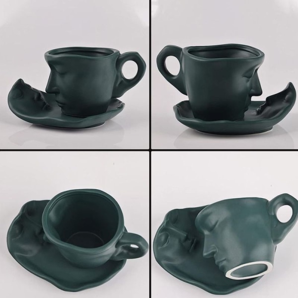 230 ml kaffekopsæt, kreativ abstrakt kunst, kyssekaffe