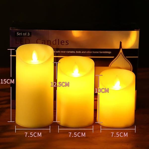 LED-lys, 3-pak varmt hvitt bryllup