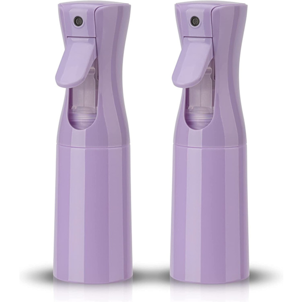 200 ml kontinuerlig sprayflaska (lila 2-pack), hårsprayflaska, fin dimsprayflaska för salonger, frisörer, växter, hudvård, rengöring