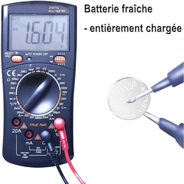 Pakke med 40 alkaliske knapbatterier LR1130 AG10 1,5 V, knapbatteriernes levetid 3 år KLB