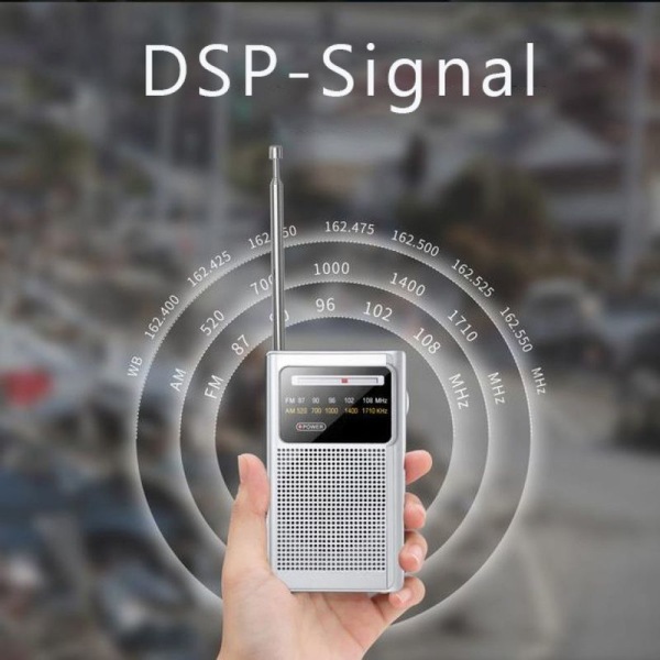 Tendak Mini Radio Batteridriven, FM/AM/FM Bärbar Radio med Inbyggd
