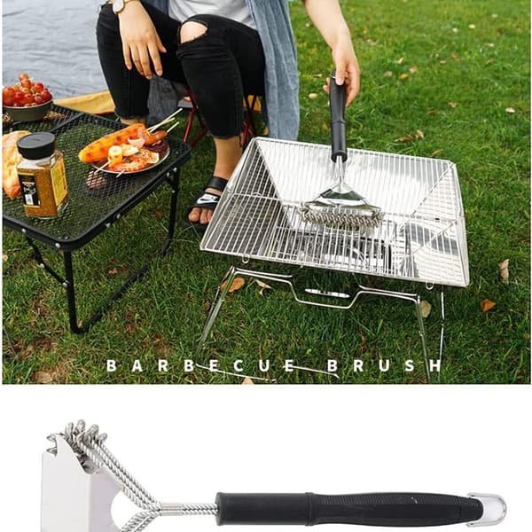 Grillborste för utomhusbruk 16,5 tum med spade