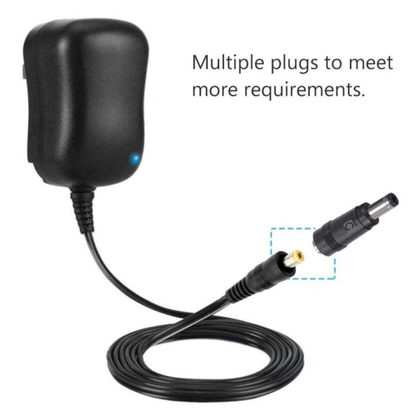 Universell 12W AC/DC-adapter med 8 DC-kontakter,