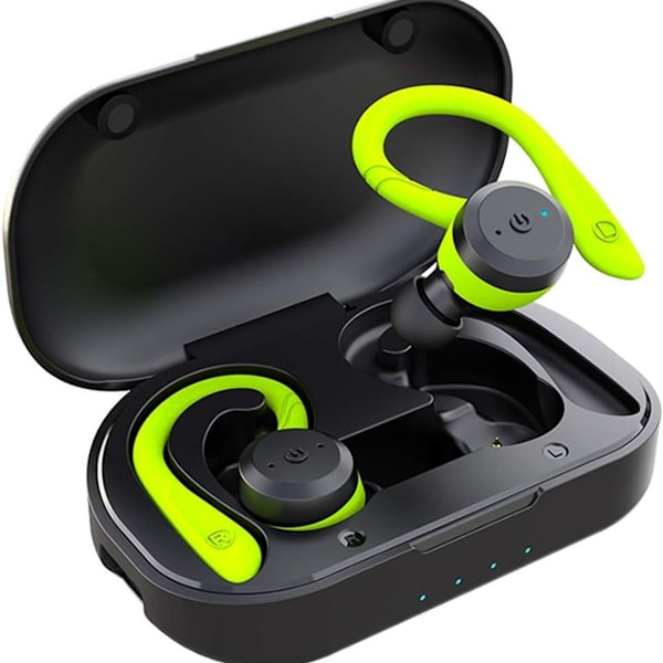 Sport In-Ear TWS Hodetelefoner True Wireless Bluetooth 5.0 Grønn
