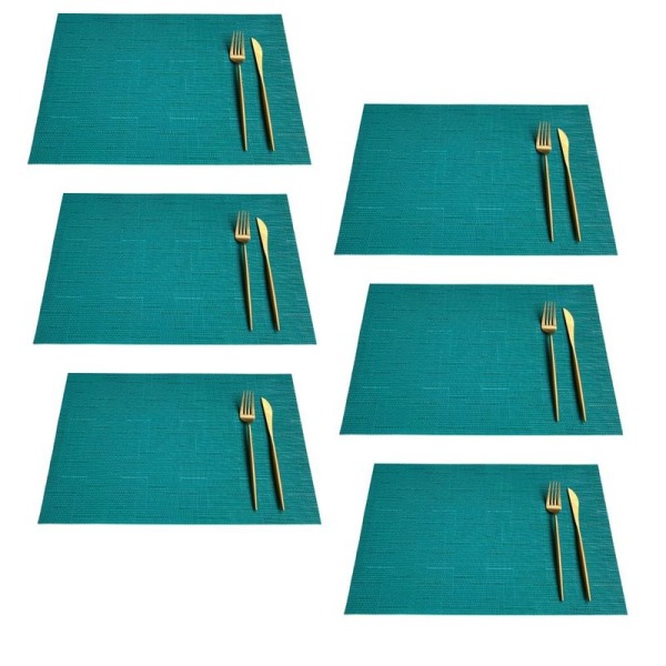 Rektangulära bordstabletter för köksbord och matsal.Ljusblå