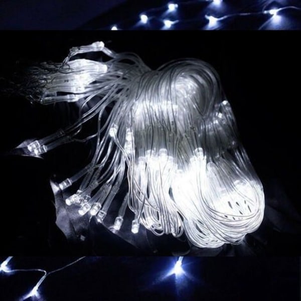 LED Fairy Lights String Lights 8 Modes Udendørs dekoration til Soveværelse Bryllupsfest Have Cold White 4,5x1,6M