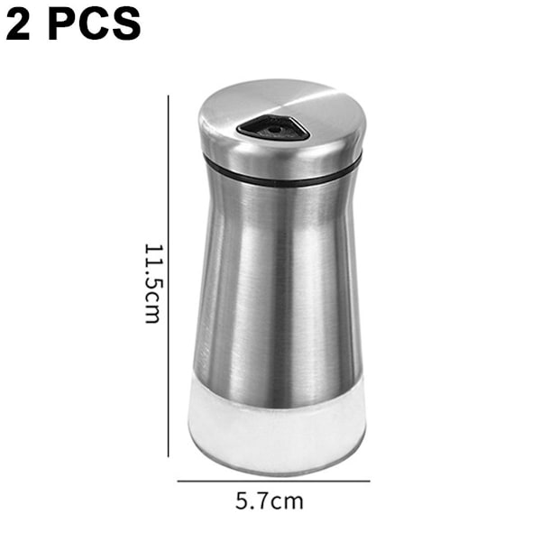 Salt- og pebersæt 2 stk., rustfrit stål og glas KLB