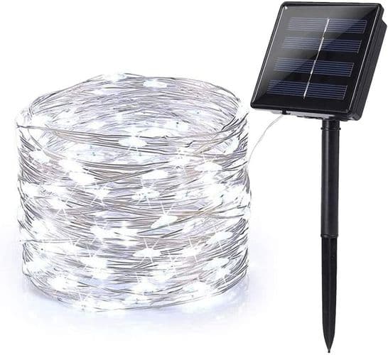 Solcelled julelys utendørs, BrizLabs 24M 240 LED hvite
