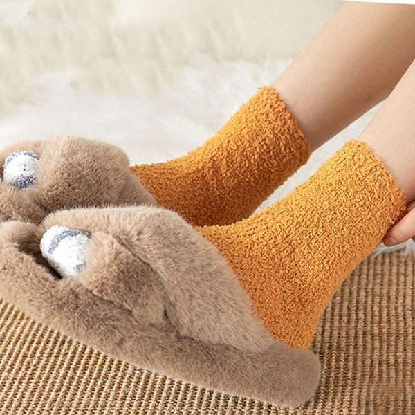 Kvinde Vinter Varme Bløde Hyggelige Fluffy Sokker Style 1 KLB