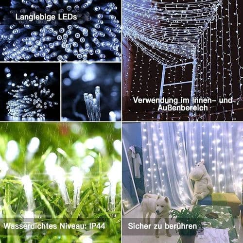 3x3m LED-valosarja, 300 LED-valosarjan verhot