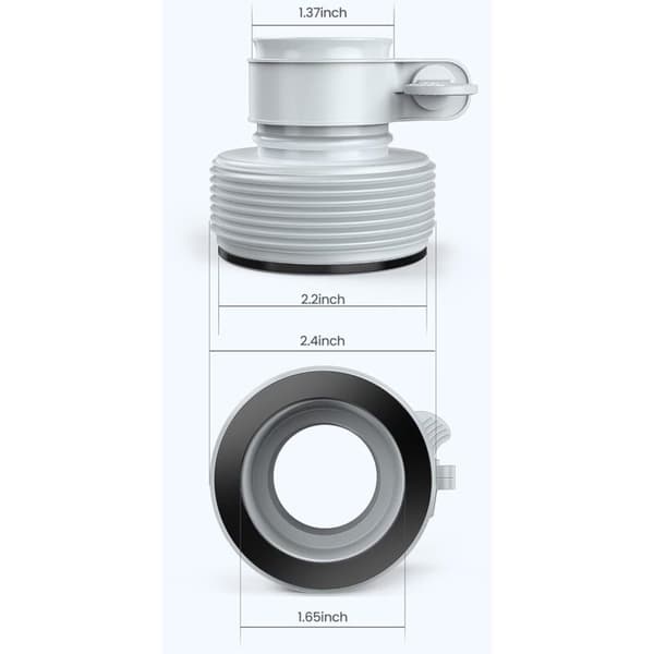 Tyyppi B letkun sovitin pumpuille, 2 kpl, uima-altaan letkun sovitin 1,5\" ja 1,25\" liittimille KLB