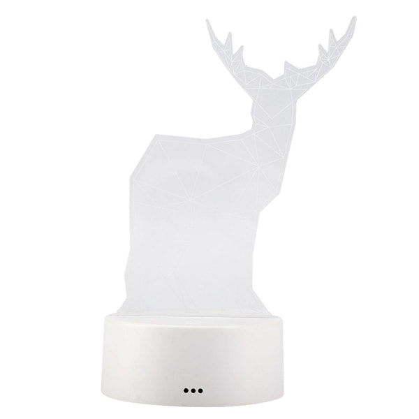 3D Elgmønster Natlys Akryl Panel Lampe Base + USB KLB