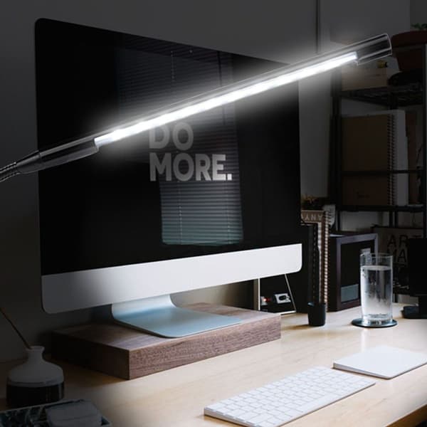 Dæmpbar USB Sengelampe med 10 LED'er Fleksibel Klipsholder (Sort) KLB