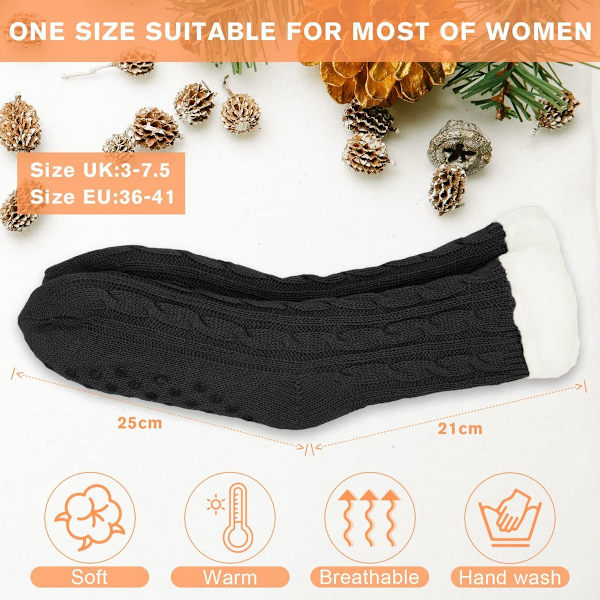 Damsockor, mysiga toffelsockor, halkfria sockor