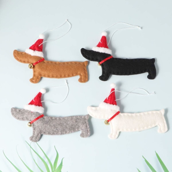 4 stk. Juletrepynt Dachshund Pynt Jul