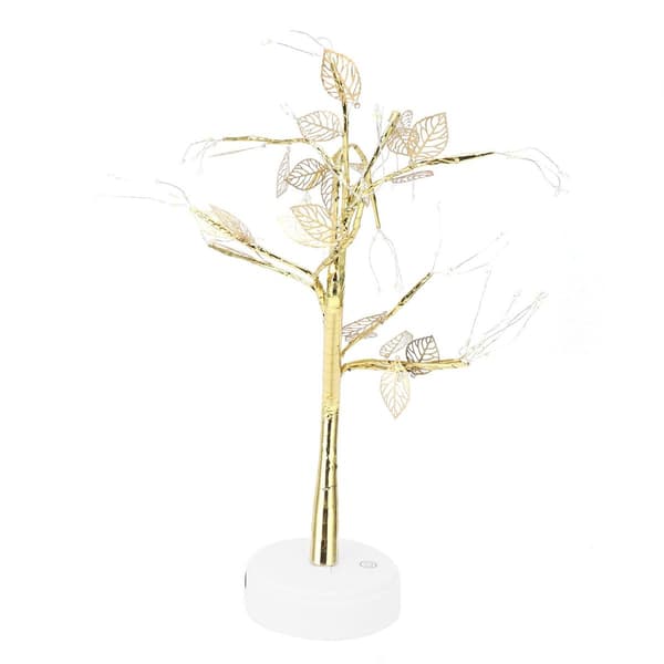 DIY Treformet Lys 72 LED Kunstig Gyllent Blad Tre KLB