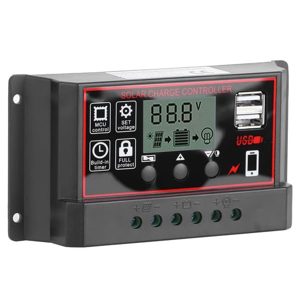 30A solcellelader digital display fotovoltaisk KLB