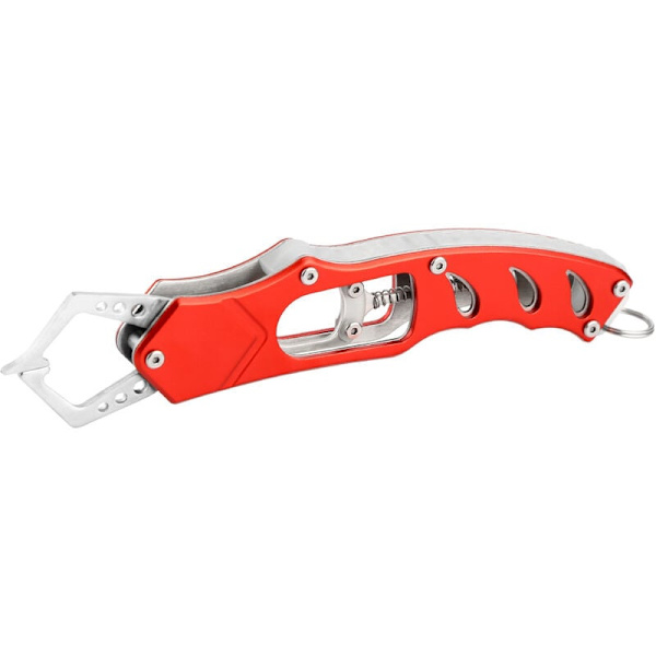 Fiskehandtag Titanfärg Fiskläppgrepp Gripper Grabber Rostfritt Stål Fiske Tång Retentionsrep Tackle Röd KLB