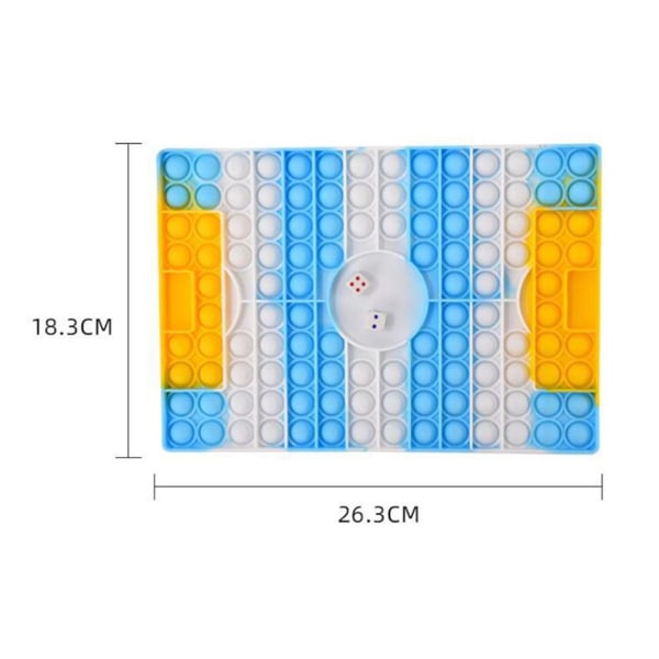 1 kpl Peli shakkilauta Push Bubble Sensory Toy sininen ja valkoinen KLB