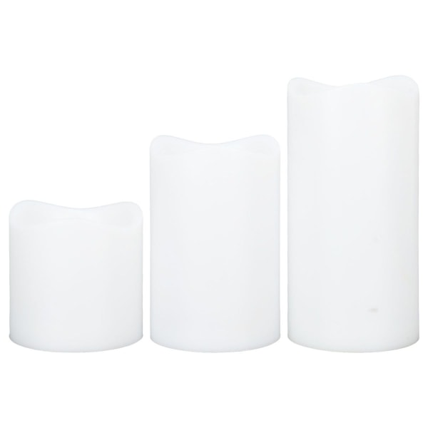 3 stk. LED stearinlys med timer, flere tilstande, elektronisk RGB KLB
