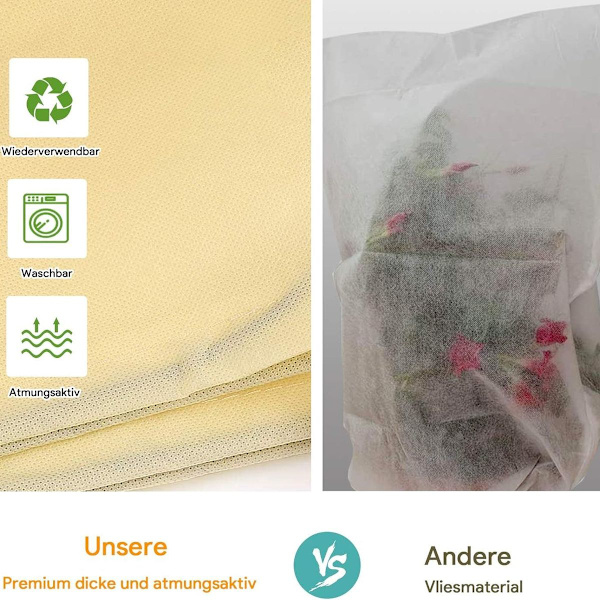 Plantebeskyttelse til vinter, frostbeskyttelse potteplante stor pose, potteplante, vinter