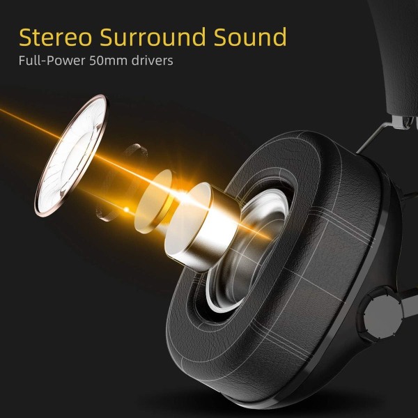 Surround Sound Pro Gaming Headset med støyreduserende hodetelefoner