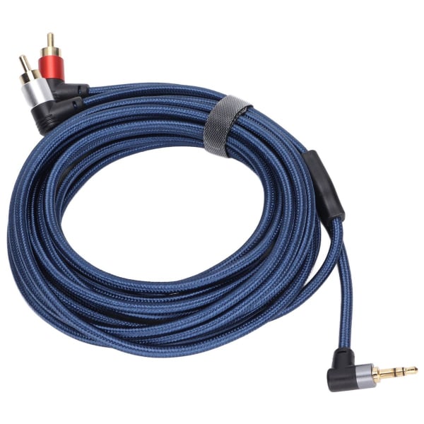 Oikea kulma 3,5 mm uros - 2RCA uros nailon audiokaapeli KLB