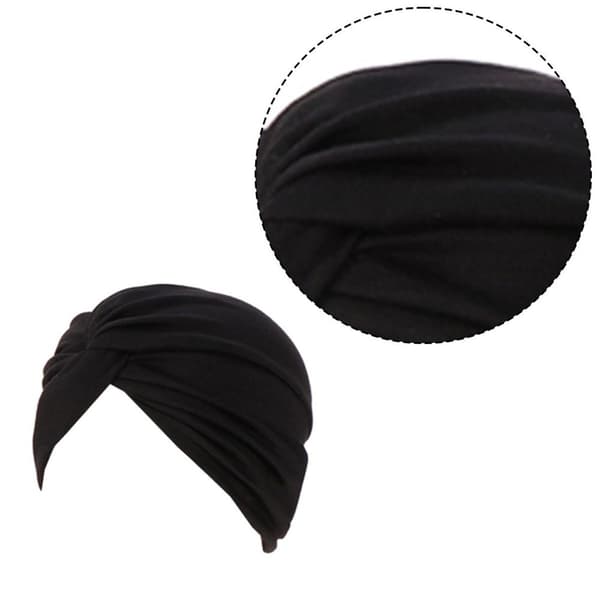 Turbans til kvinder - Universal størrelse hår turban - Tie-Dye sort