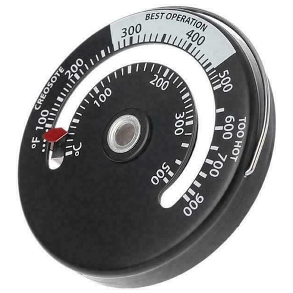 Magnetisk spis termometer eldstad rör termometer för rund trä skorsten rör ugn temperaturmätare (1) KLB