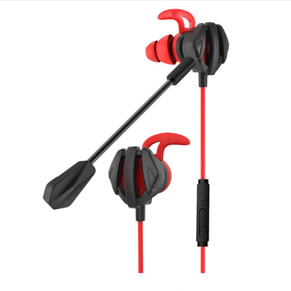 Justerbare mikrofon gaming-hodetelefoner - kablet for PS4, Xbox, mobil, E-sport, rød KLB